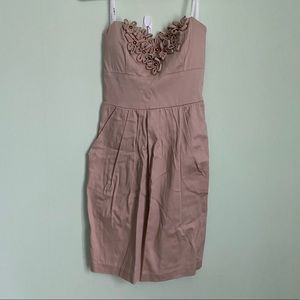 B Darlin Strapless Tan Dress Juniors Size 3/4